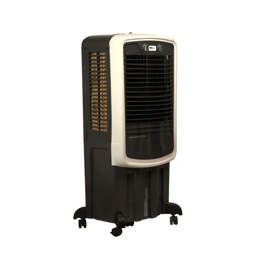 An ICONIC SMART tower air cooler, angled view